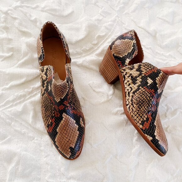 Madewell The Gloria Shoe Boot in Snake Embossed Leather Size 8.5 New - Picture 6 of 11